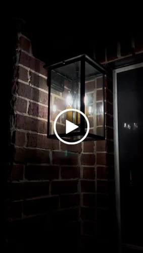 Customer video review of IP23 Farmhouse Square Lantern Outdoor Wall Sconce