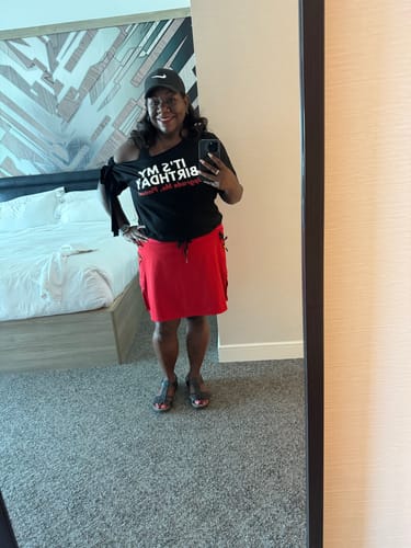 Customer photo review of Upgrade Me, Please! Black Unisex T-Shirt