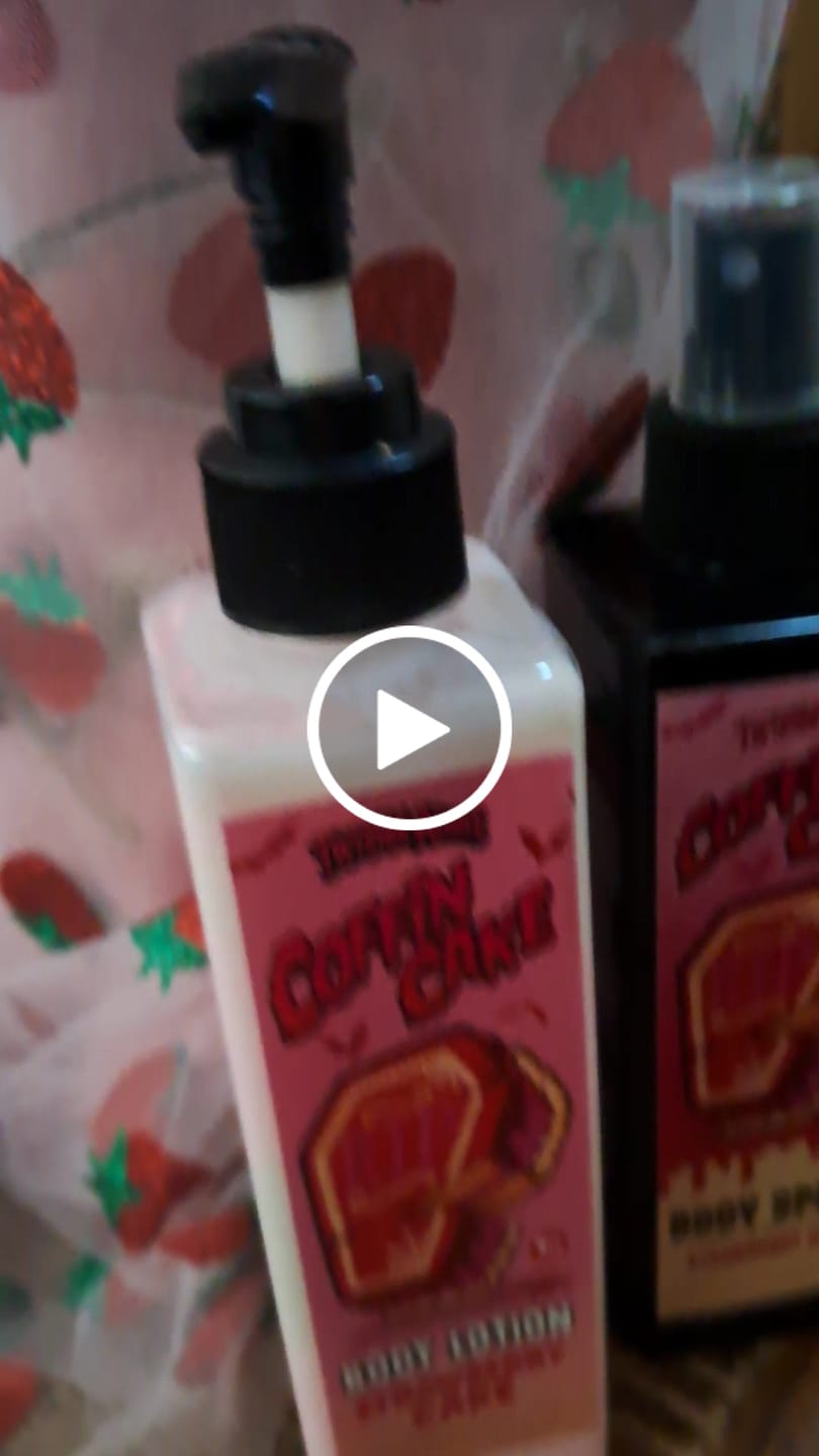 Customer video review of Coffin Cake Body Lotion