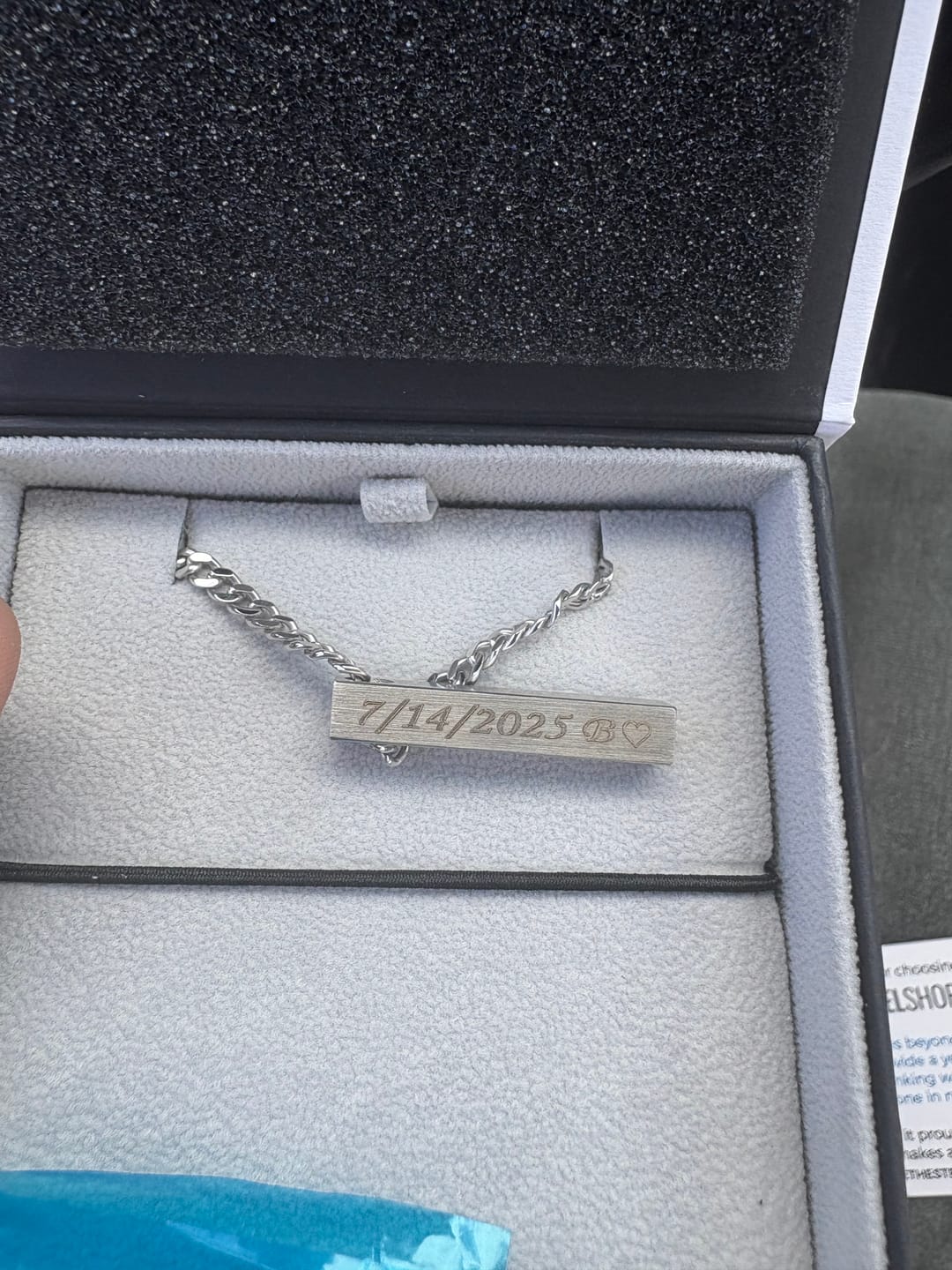 Customer photo review of Matte Rectangle Bar Urn Pendant