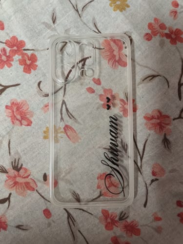 Customer photo review of Customize Name Transparent Silicon Case For Oppo