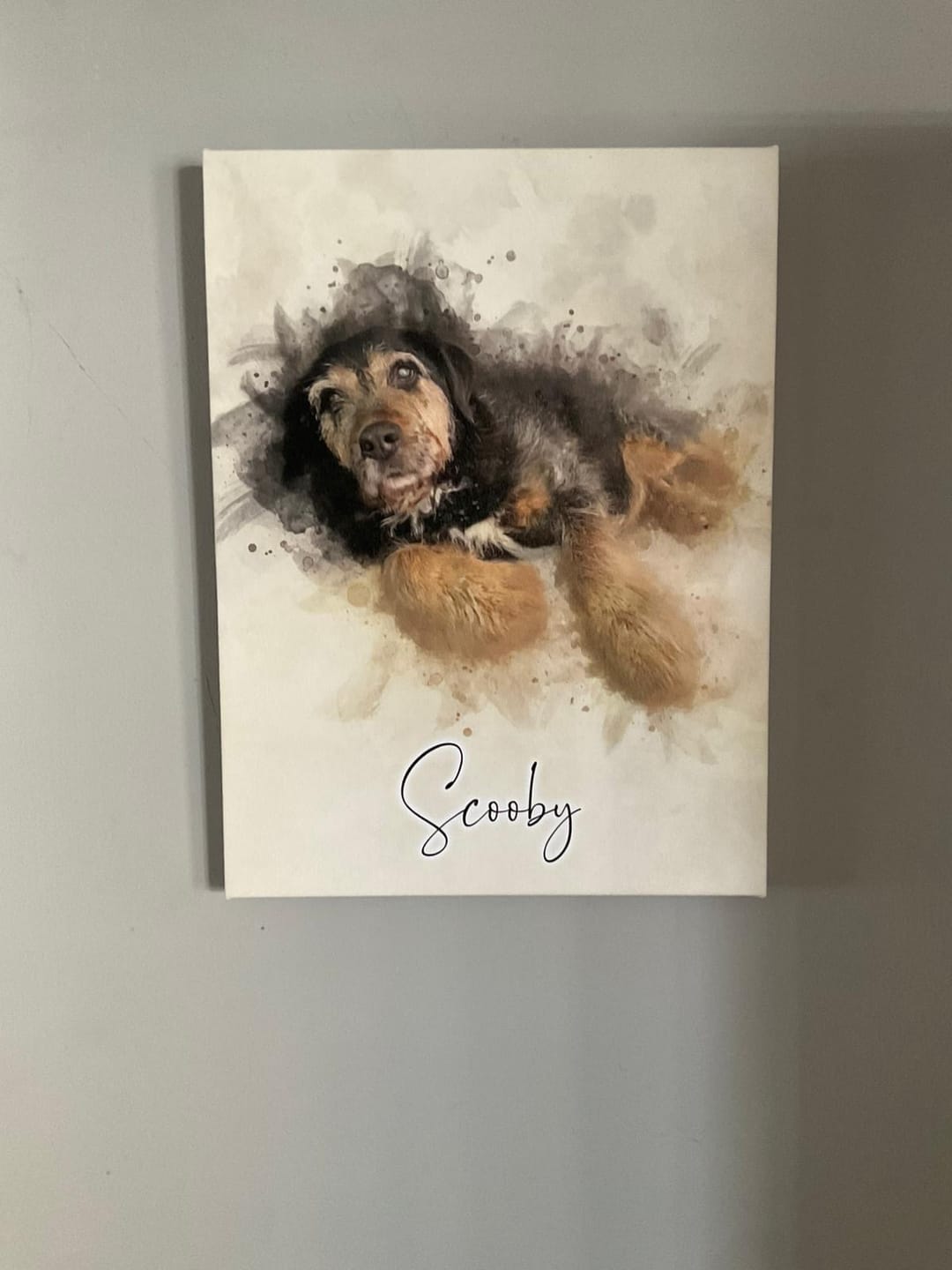 Customer photo review of Watercolor Pet Portrait