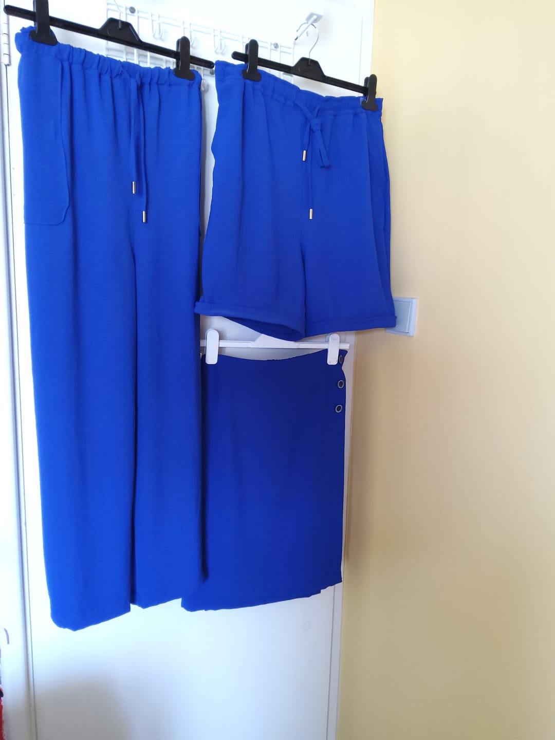 Customer photo review of Plain Italian Stretch Crepe Polyester Fabric