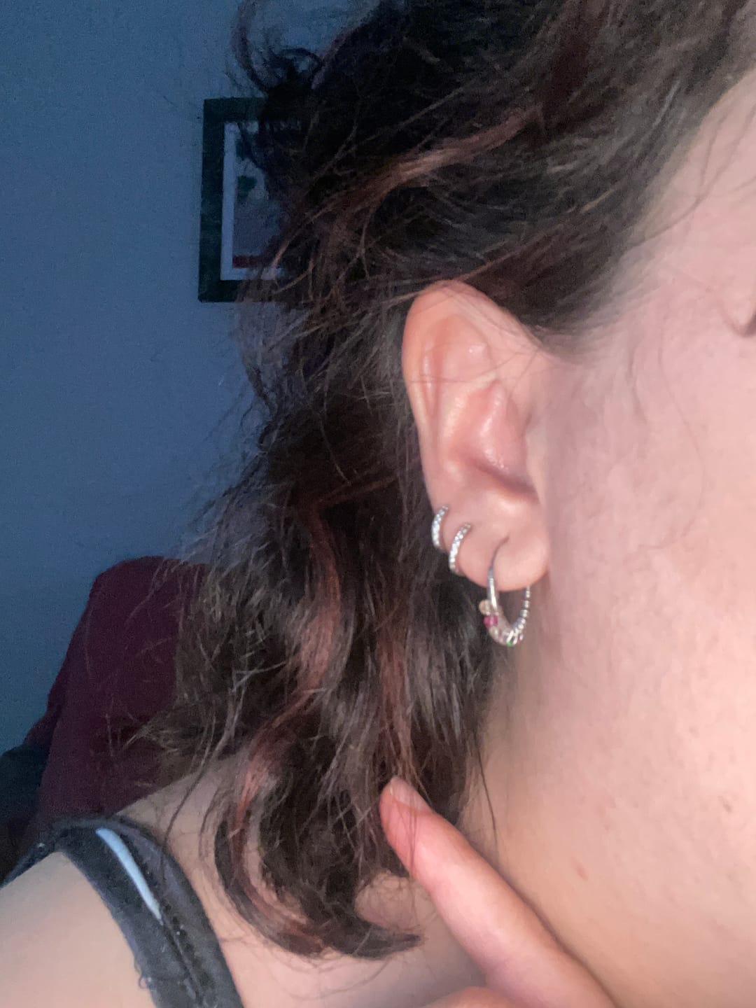 Customer photo review of Pendientes Triple Aros