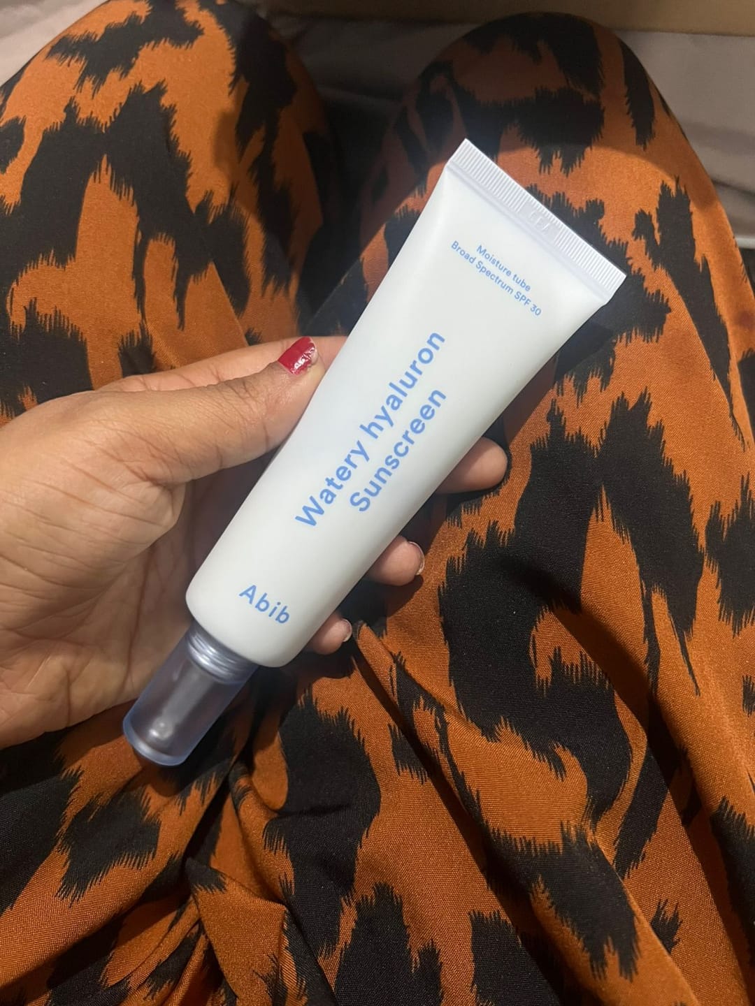 Customer photo review of Watery hyaluron sunscreen Moisture tube