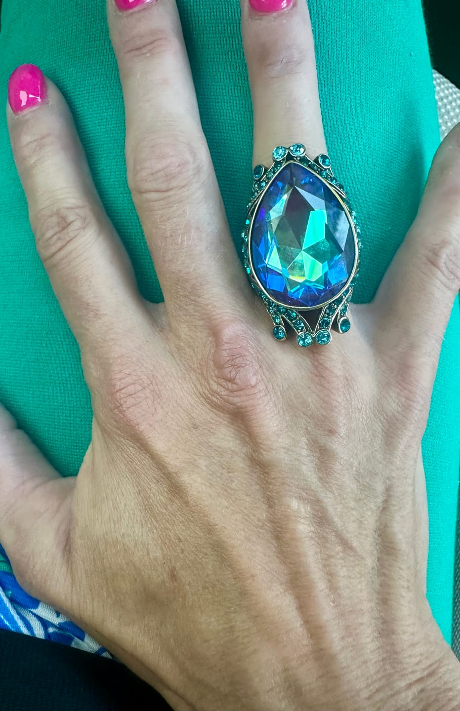 Customer photo review of HEIDI DAUS®"Make Some Waves" Crystal Statement Ring