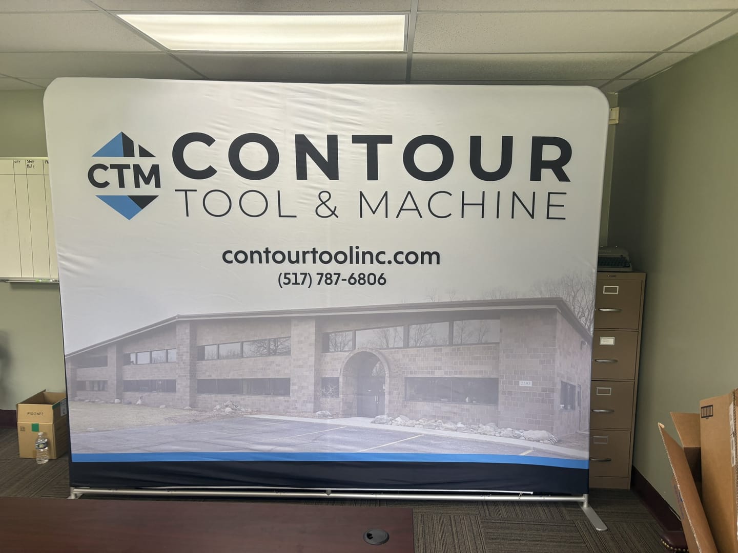 Customer photo review of 10' Tube Straight Fabric Display