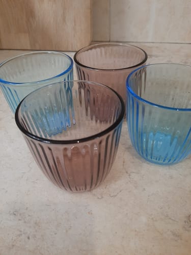 Customer photo review of כוס זכוכית | פסים