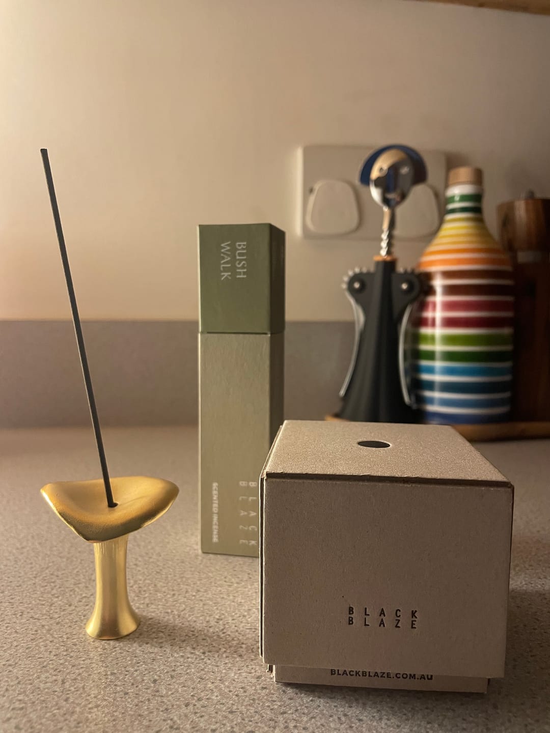 Customer photo review of Mushroom Incense Burner - Gold