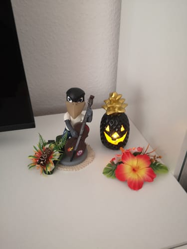 Customer photo review of Summerween Ananas Deko Fratze