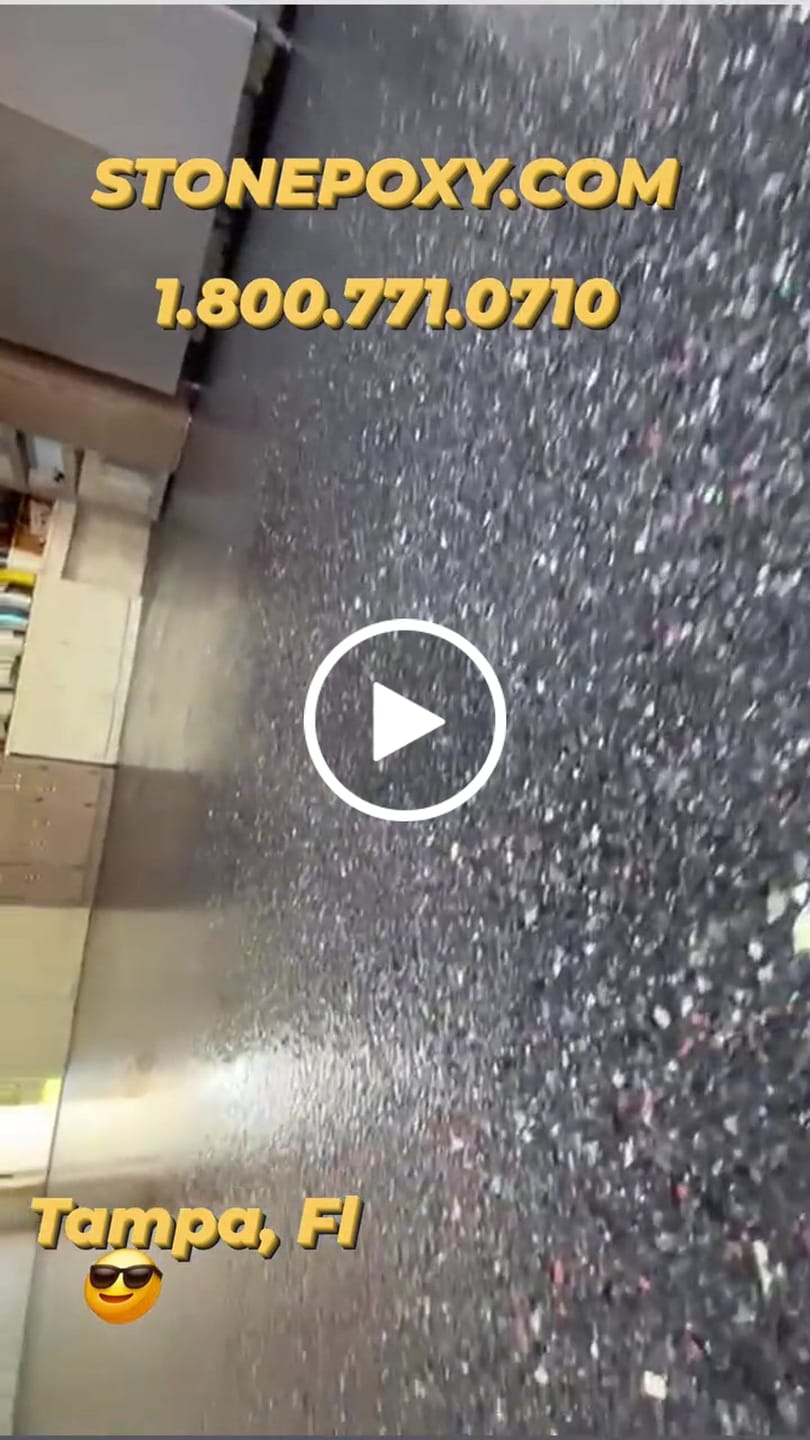 Customer video review of Epoxy Floor Flakes - Hybrid Stone Collection