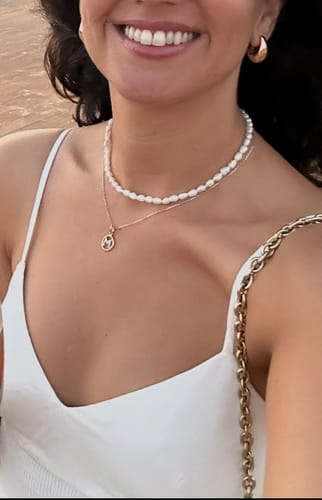Customer photo review of Collana Chicco di riso semplice
