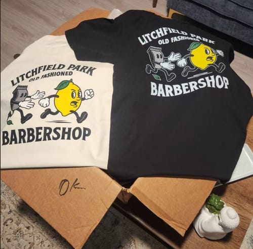 Customer photo review of Shaka Wear 7.5oz Garment Dyed Max Weight Oversized Custom T Shirt