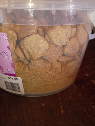 Customer photo review of All Natural Baked Biscuits - 4 pounds - Bucket of Biscuits