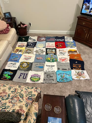 Customer photo review of Project Repat T-Shirt Quilt