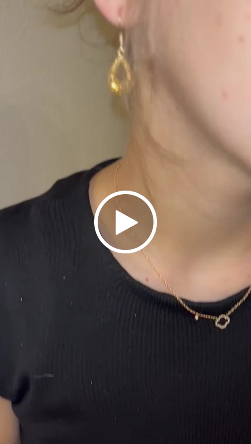 Customer video review of Ohrringe Gelbgold 18k - Ghatreh-ye Mushabbak (Tropfen aus Spitze)