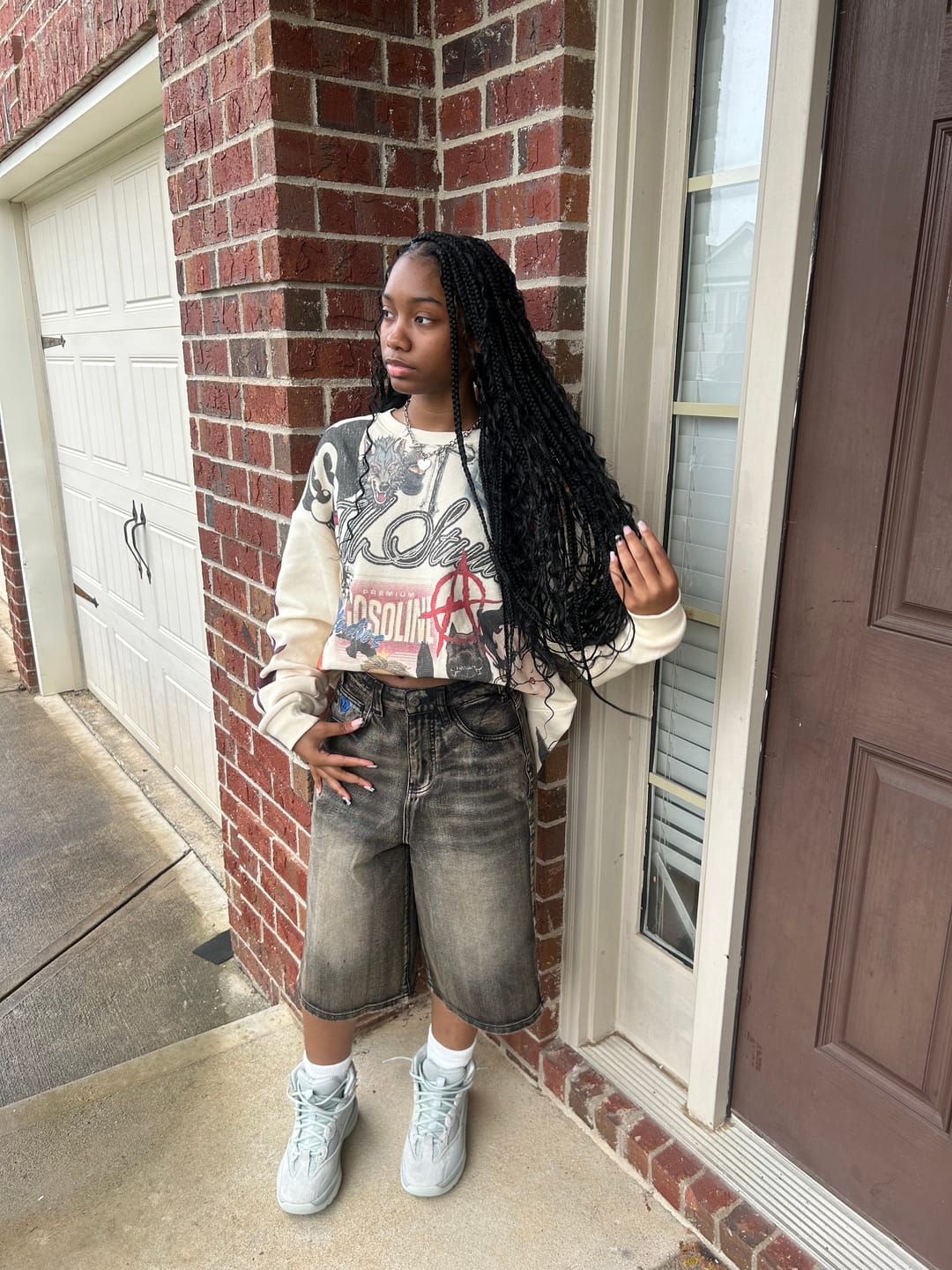 Customer photo review of Aelfric Eden Vintage Washed Longline Jorts