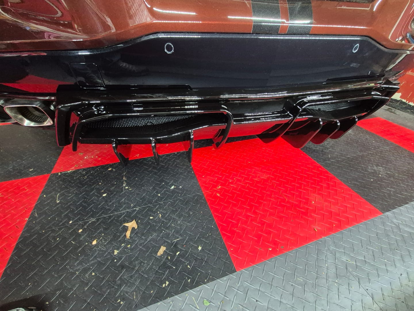 Customer photo review of Corvette C8 Rear Bumper Add-On Diffuser Splitter Lip