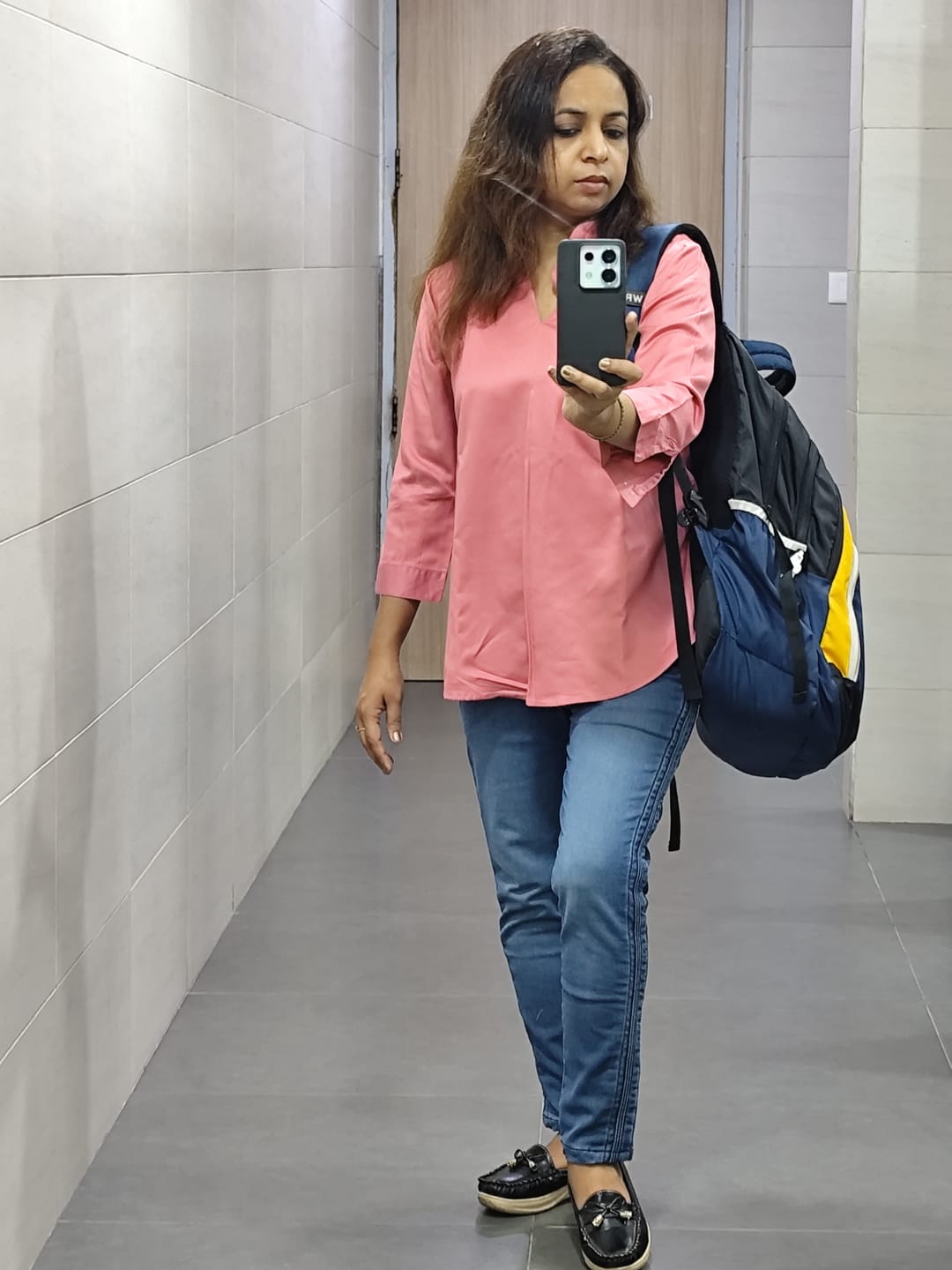 Customer photo review of Women Rose Viscose Pleated Top