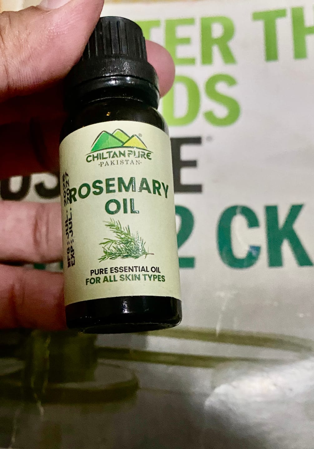 Customer photo review of Rosemary Essential Oil – Best Antiseptic Skin Tonic