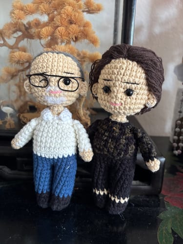 Customer photo review of Dolly® Personalized Crochet Doll with Photo Card