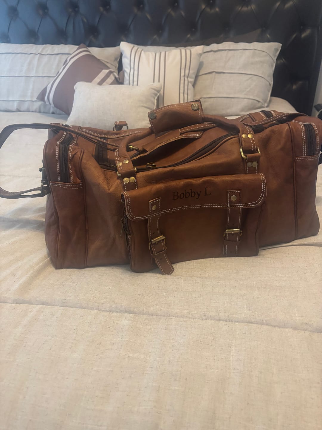 Customer photo review of Traveler Weekender Duffle Bag + FREE Toiletry Bag