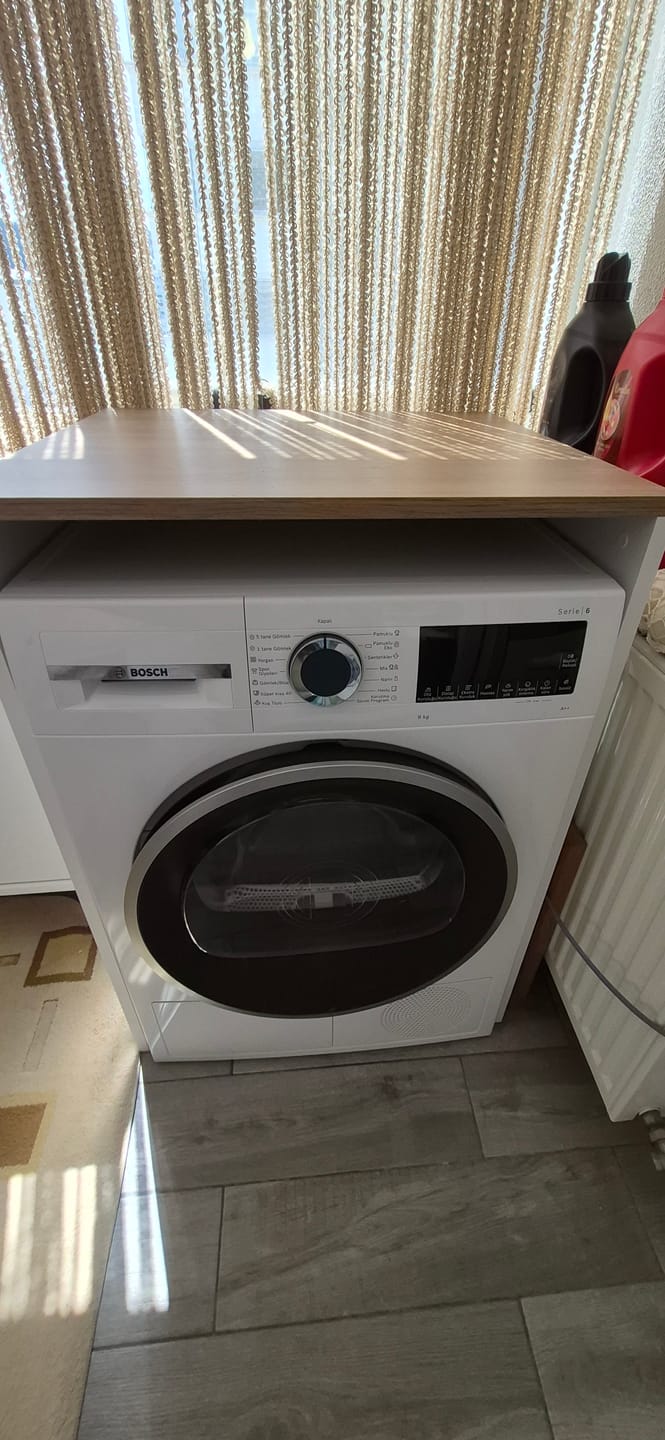 Customer photo review of Rani KD103 Çamaşır - Kurutma Makinesi Dolabı Kapaksız Beyaz - Sepet Ceviz