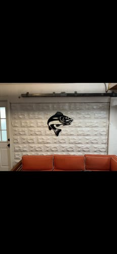 Customer photo review of Walleye Fish Design - Metal Wall Art