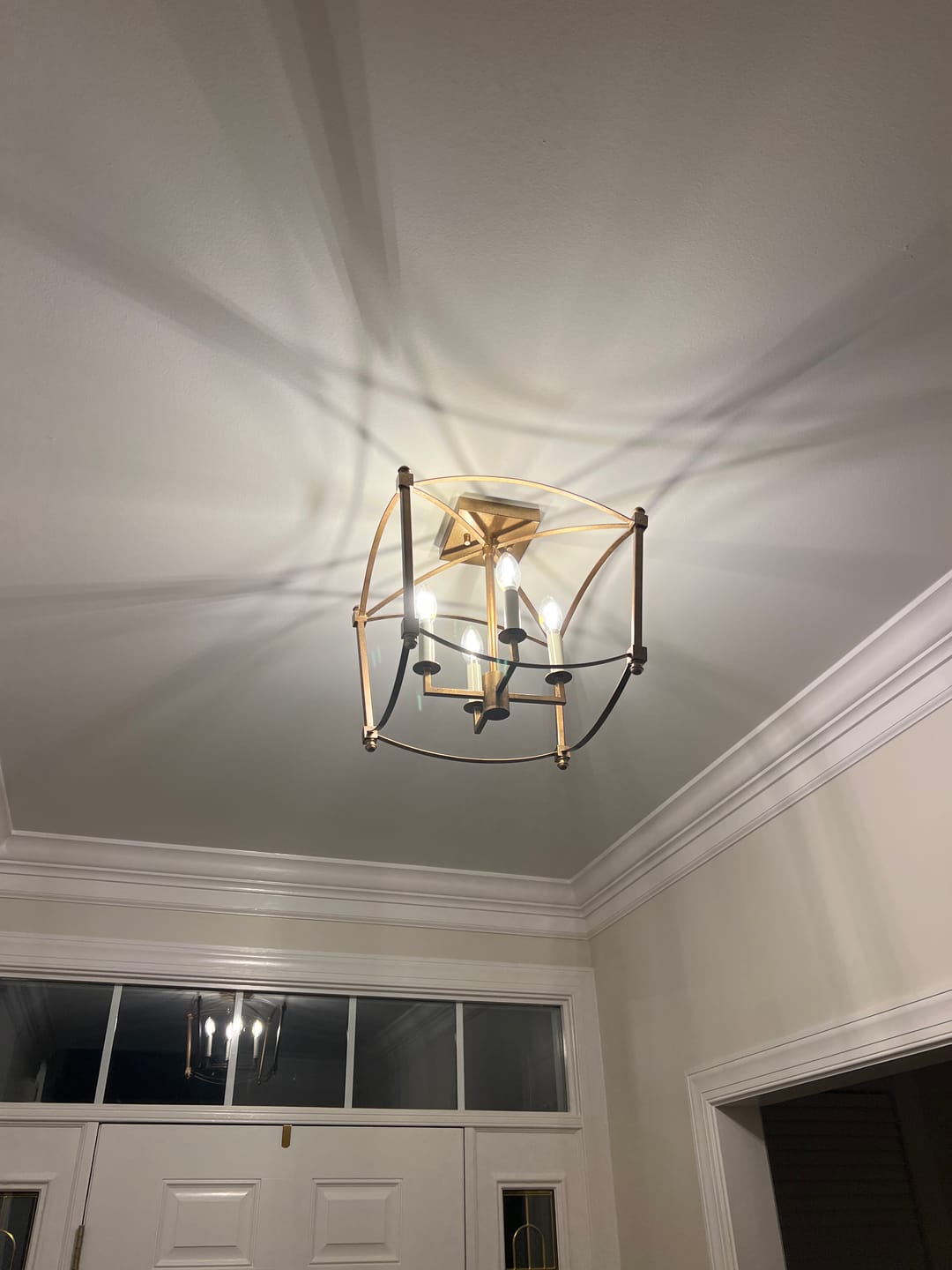 Customer photo review of 4-light French Antique Candle Style Lantern Semi Flush