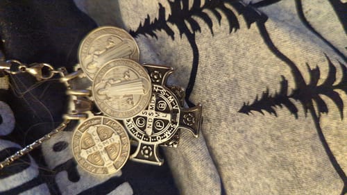 Customer photo review of St. Benedict 925 Silver Medal -Pendant - Catholic Exorcism -Blessed By Pope