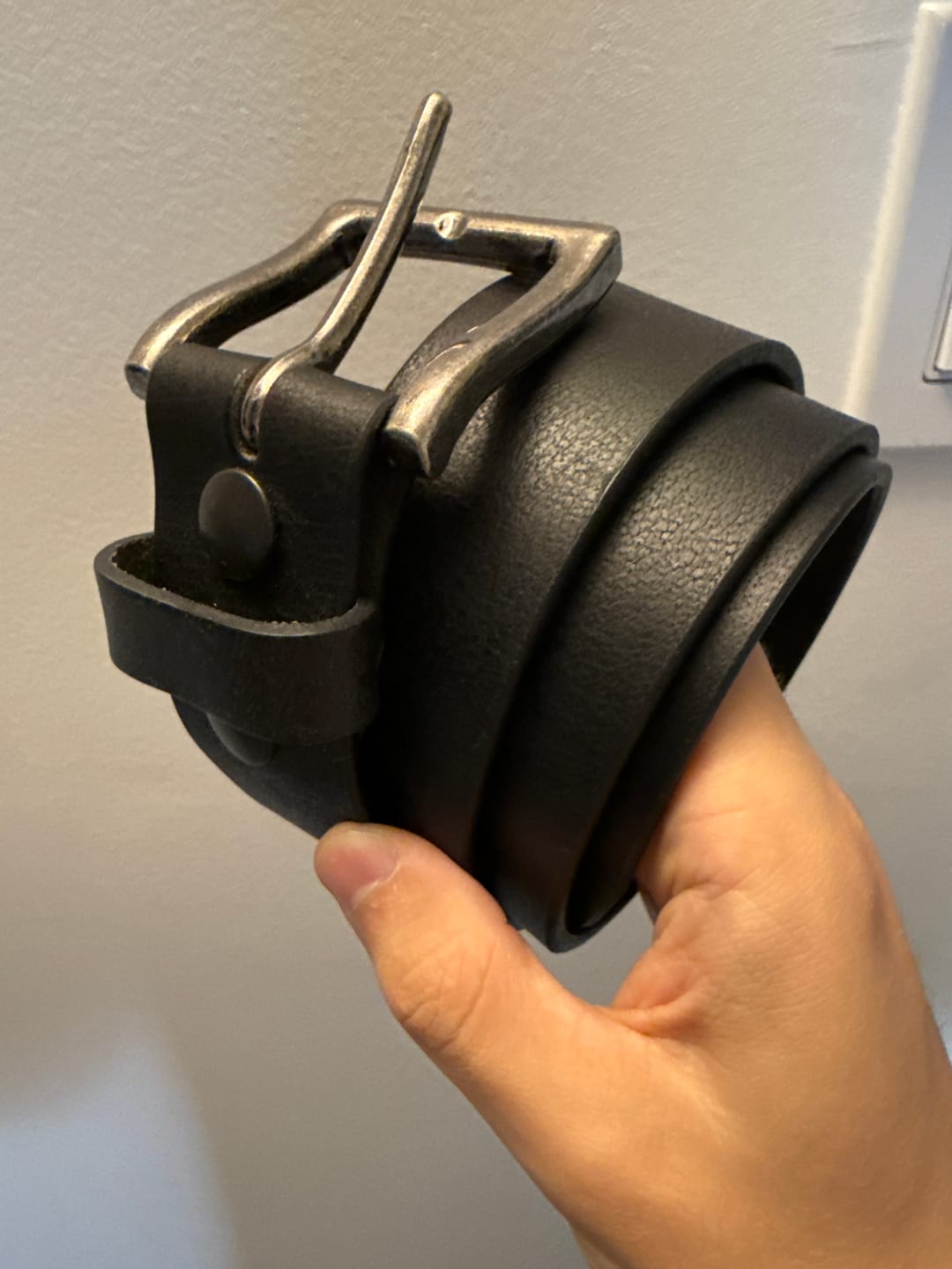 Customer photo review of The Long Haul Belt - Classic Black 100% Full-Grain Leather Belt