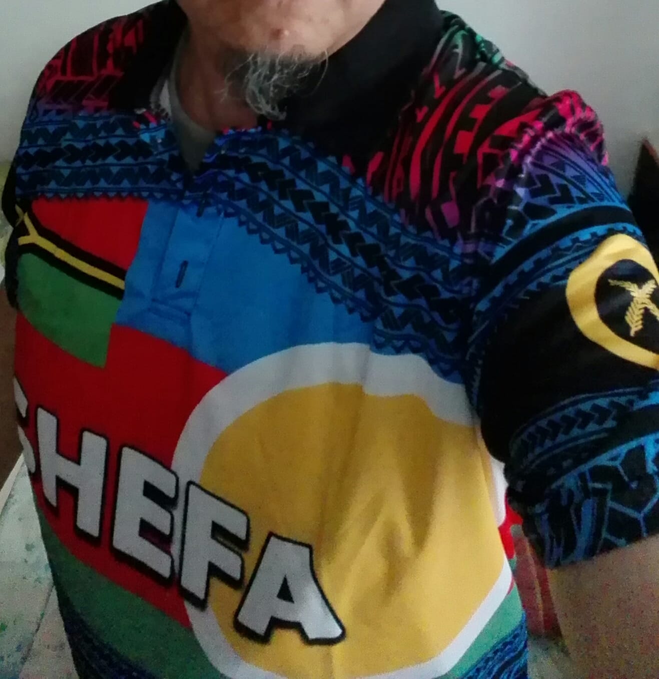Customer photo review of Custom Shefa Province Polo Shirt Of Vanuatu Polynesian Patterns LT6