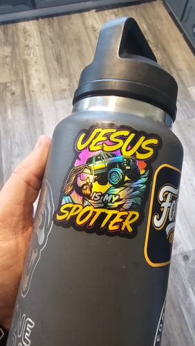 Customer photo review of 100 2.5" Custom Holographic Stickers