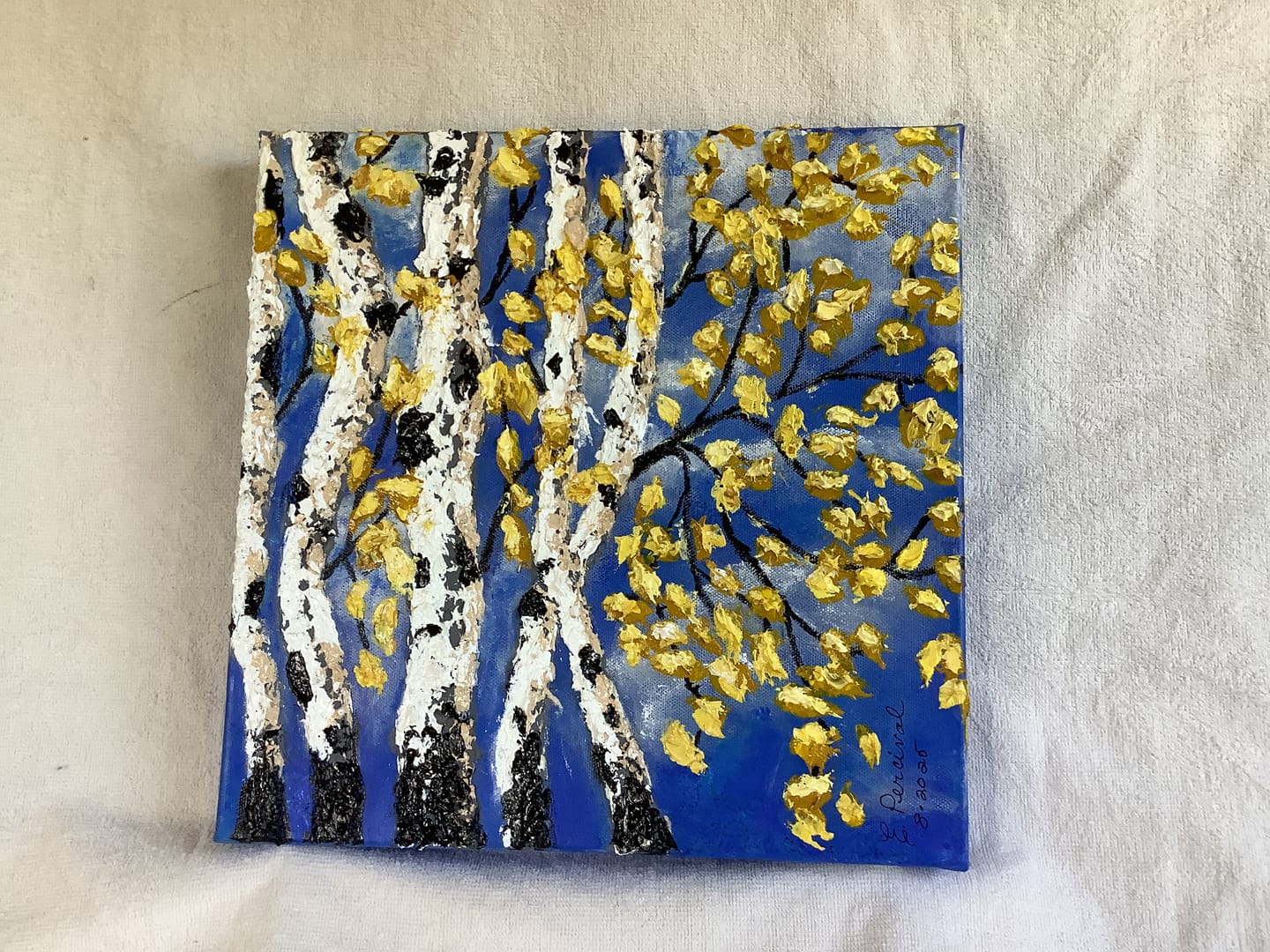 Customer photo review of Lemon Yellow 16 oz | Thick & Creamy Acrylic Paints for Artists | DabblePaints™️