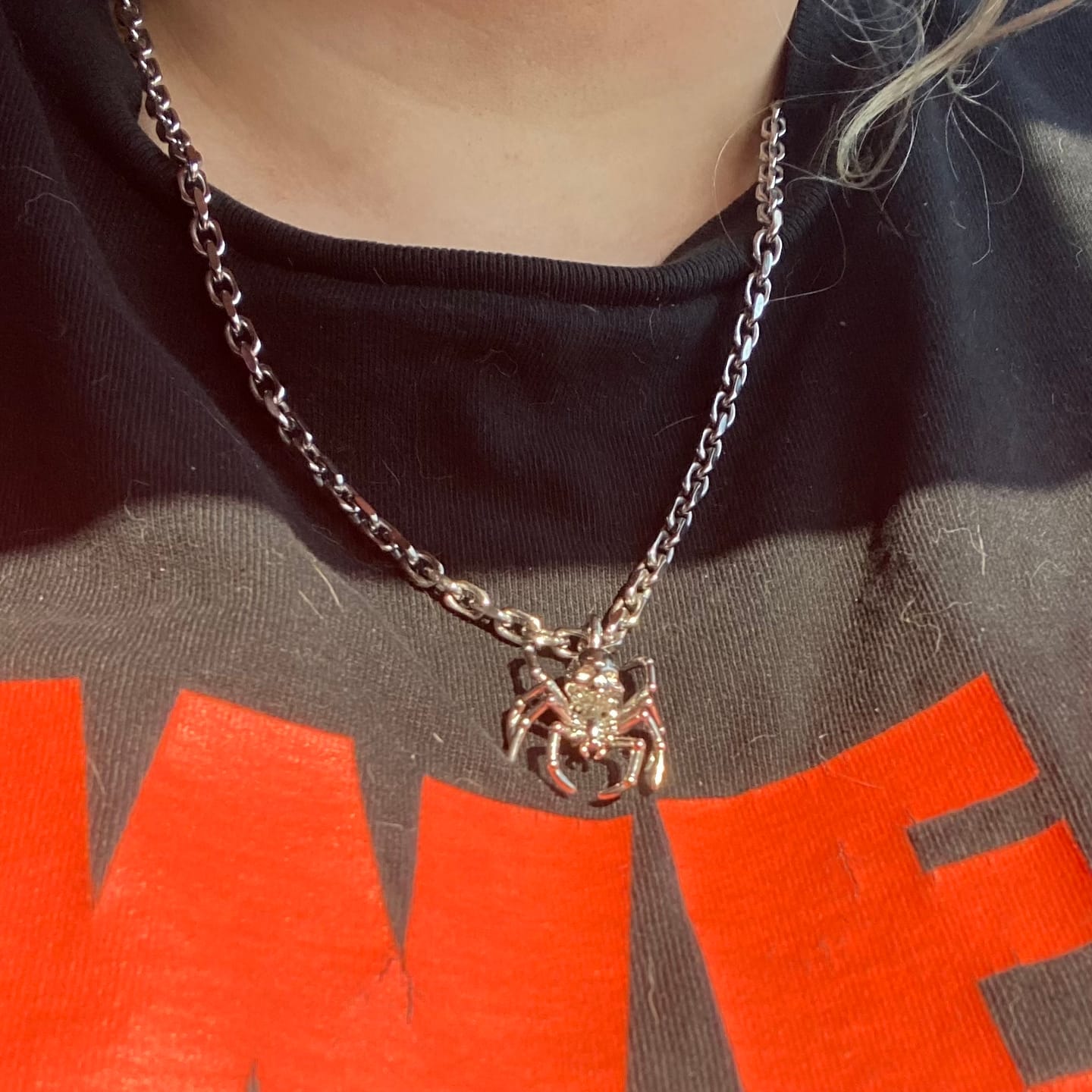Customer photo review of SPIDER SKULL PENDANT