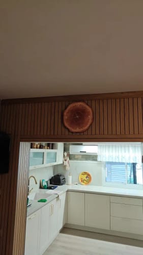 Customer photo review of Wooden Ring Veneer Wall Clock