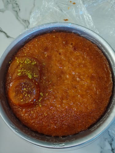Customer photo review of Traditional Greek Portokalopita – Fresh Orange Syrup Cake – 1200g