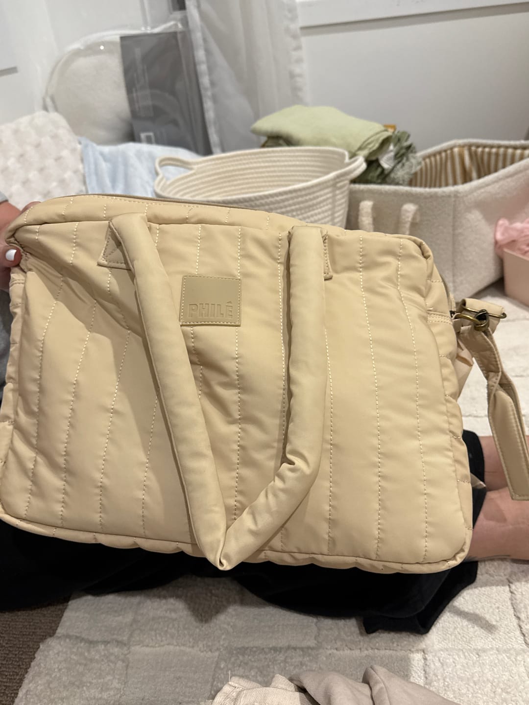 Customer photo review of The Baby Bag - Brown