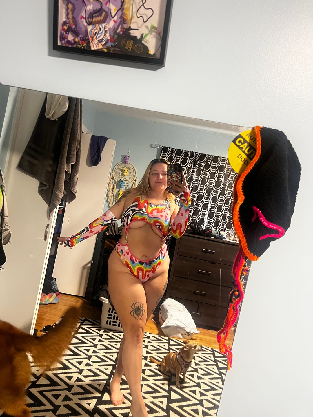 Customer photo review of Melty Love Two Piece Cut Out Bodysuit