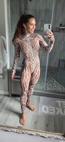 Customer photo review of Dark Bone Mesh Costume