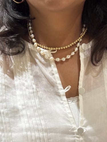 Customer photo review of baroque pearl necklace