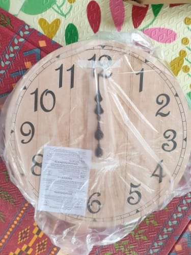 Customer photo review of Modern Silent Quartz Wooden Wall Clock