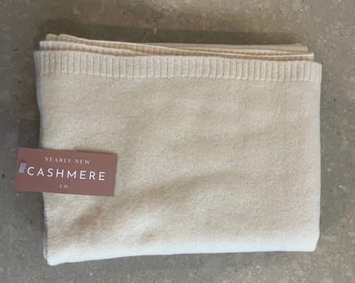 Customer photo review of Brand New Vanilla Cream Recycled Cashmere Wrap