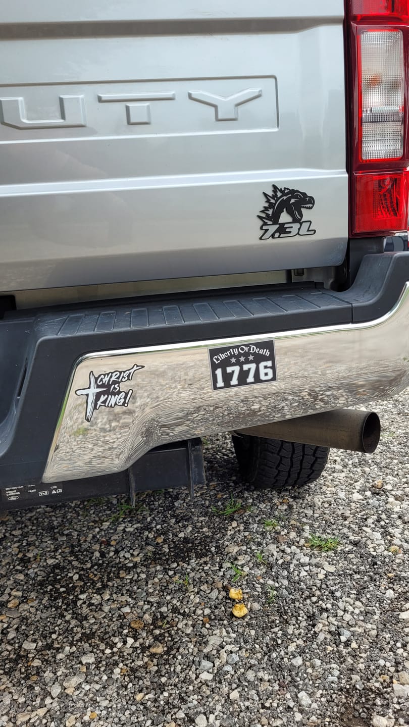 Customer photo review of Christ is King Premium Decal