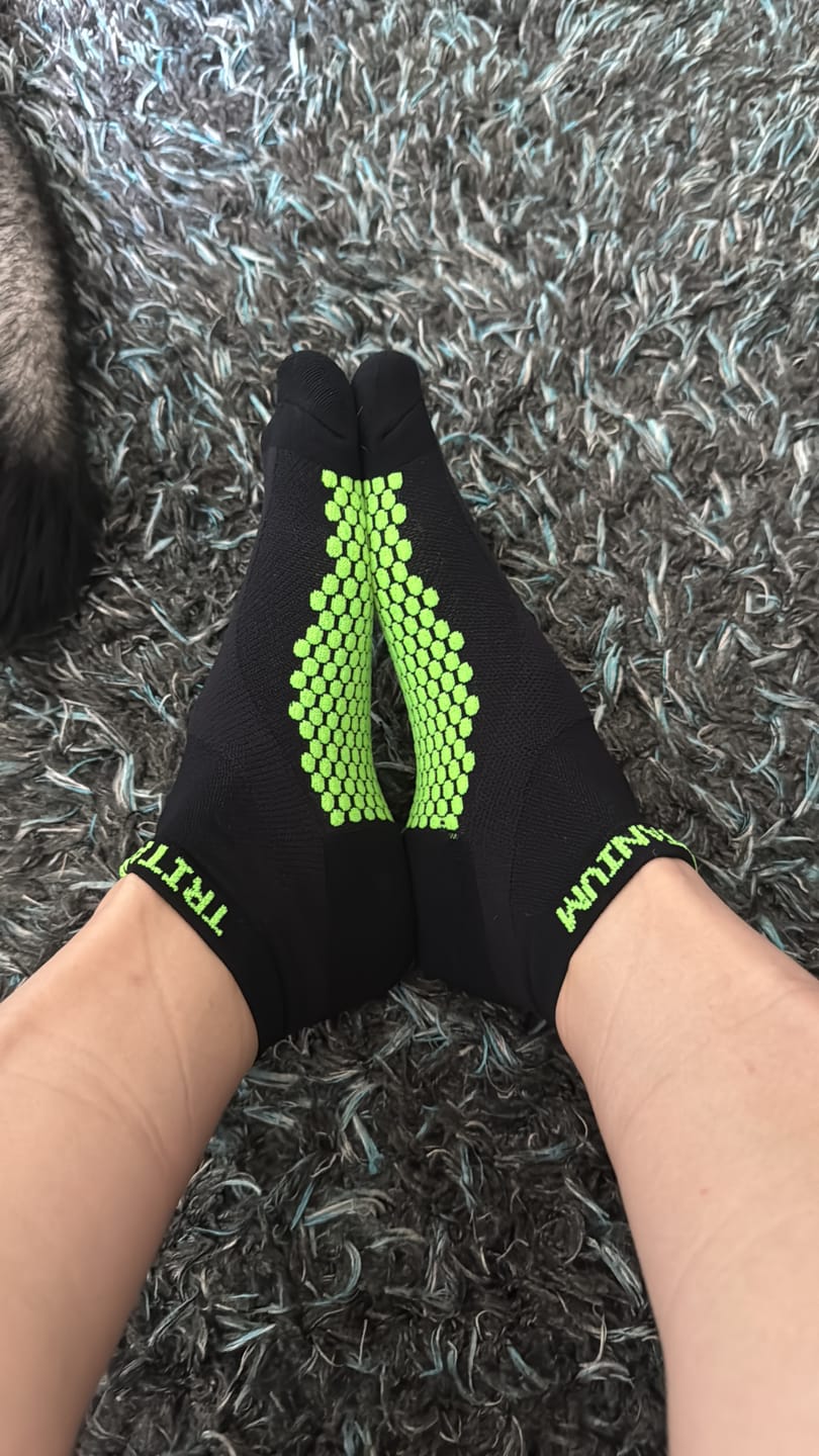Customer photo review of eXtend Ankle – Kompressionilkkasukat - Musta/lime