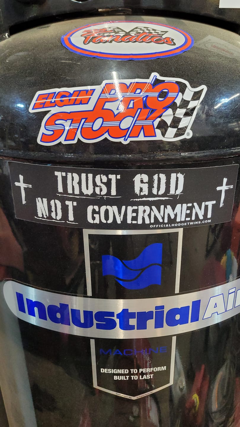 Customer photo review of Trust God Bumper Sticker