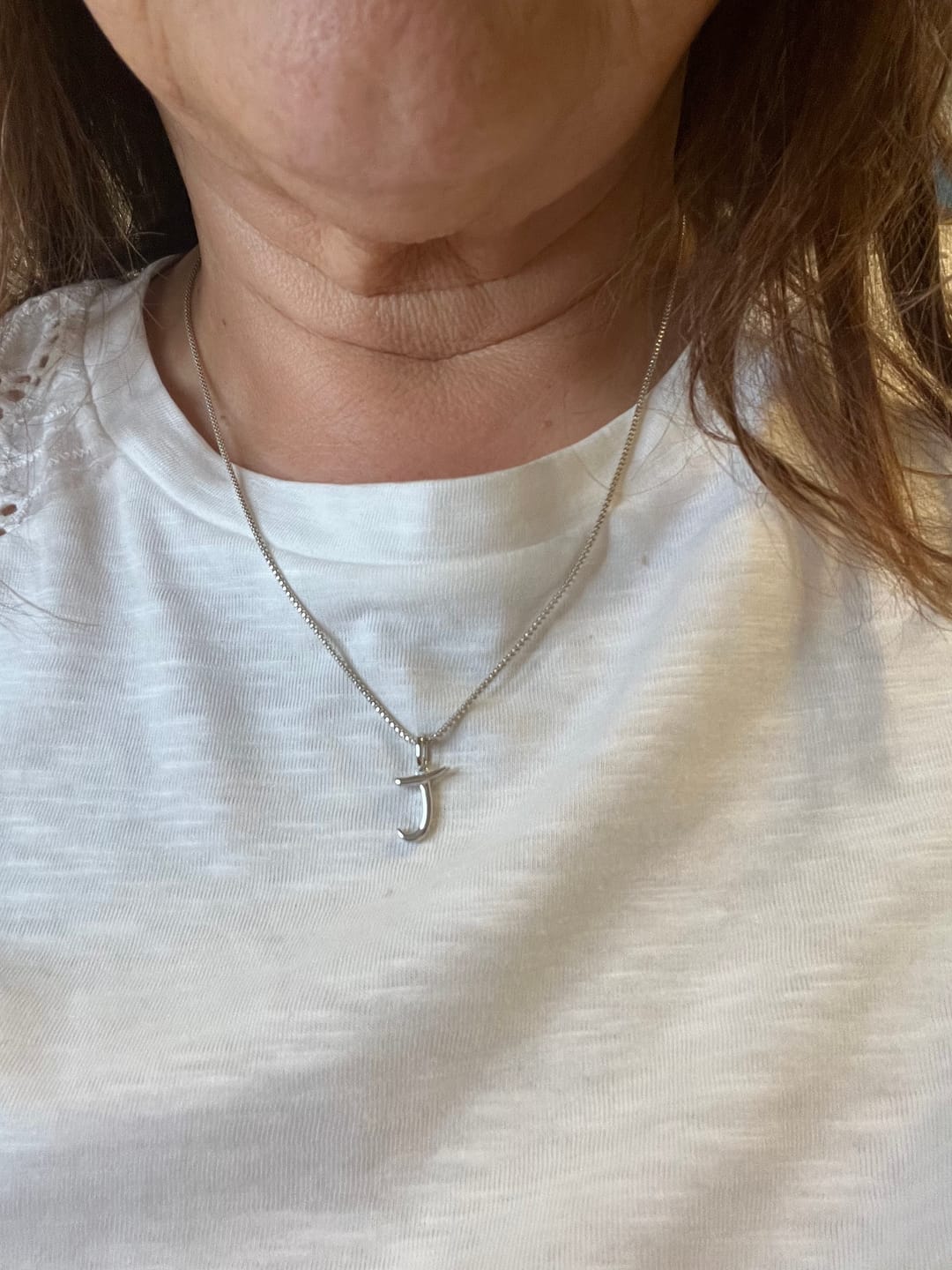 Customer photo review of Molto Initial Charm Pendants