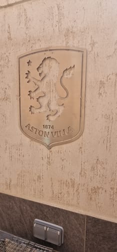 Customer photo review of Aston Villa F.C. Crest Metal Wall Art