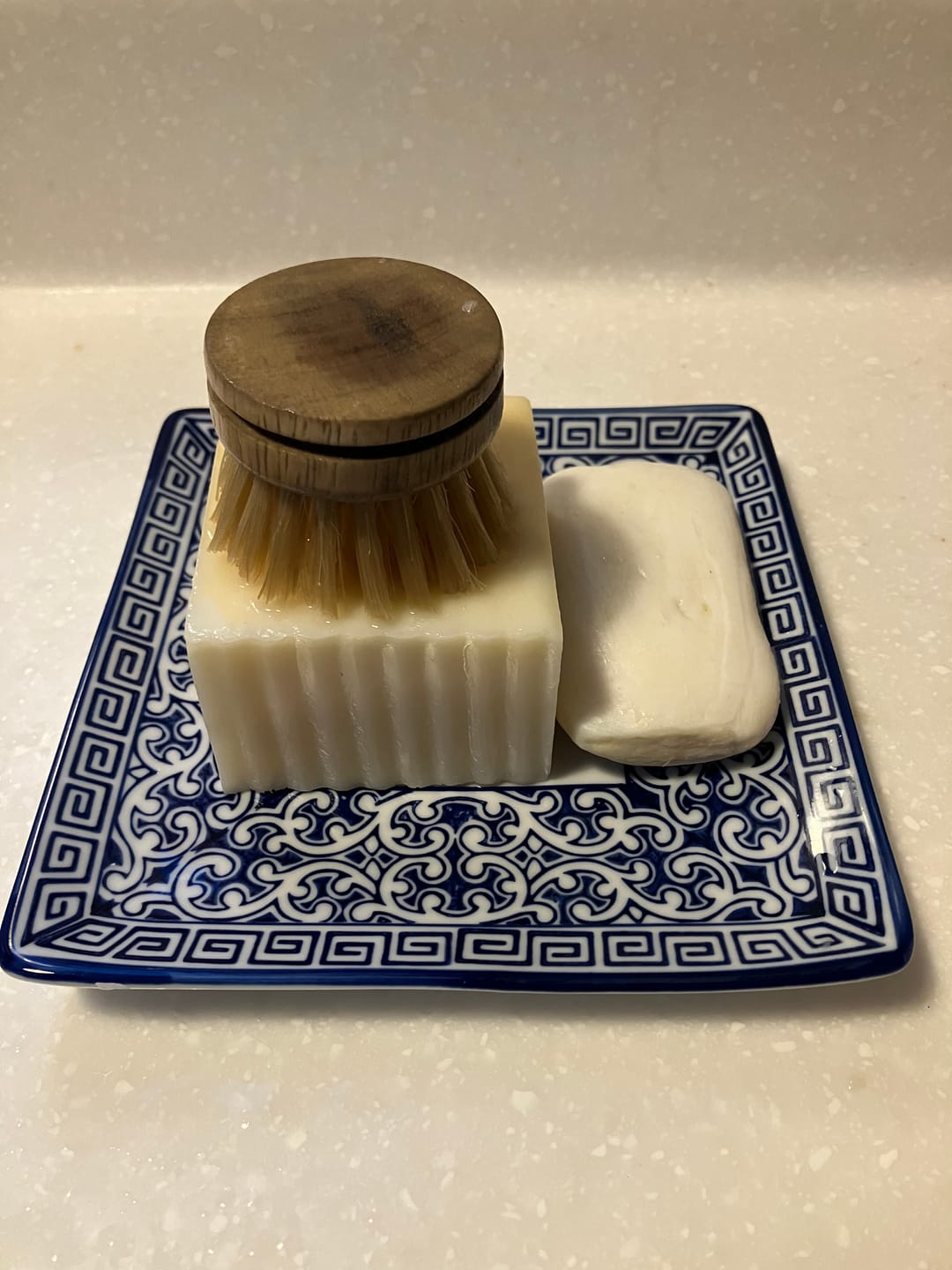 Customer photo review of Solid Dish Soap: English Lavender