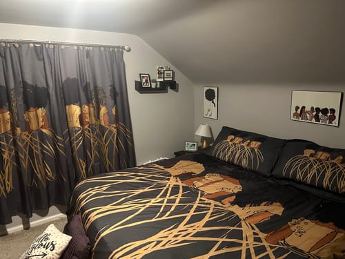 Customer photo review of Royal Gray Shower Curtain